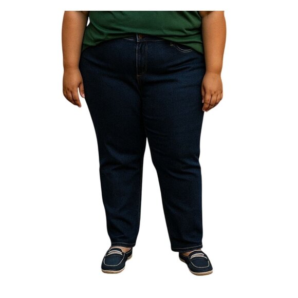 Jeanbay Embellished Denim Jeans With Intricate Back Pocket Design Plus Size 22W - Picture 1 of 7